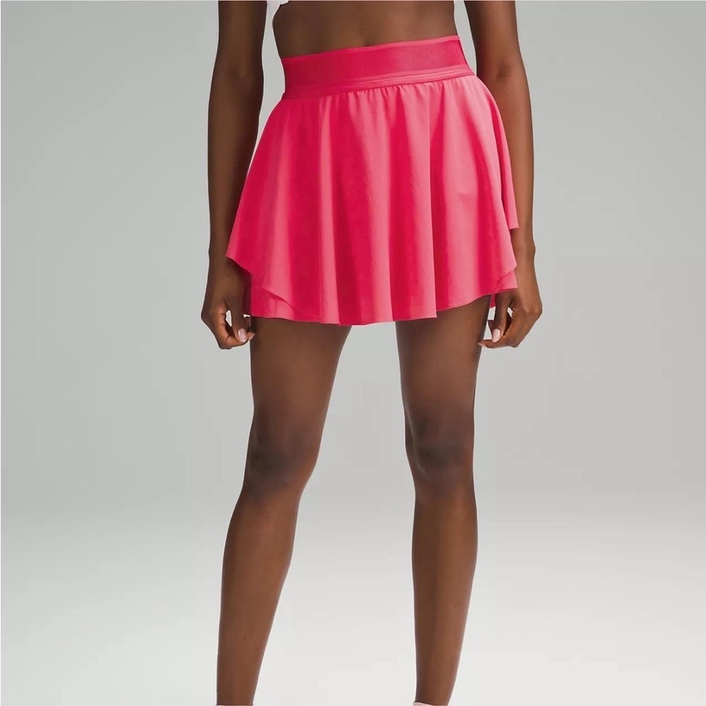 Lululemon Court Rival High-Rise Tennis Skirt Hot Pink Fuschia size 4